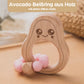 Avocado Beißring für Babys Beissring Greifring Geschenk Geburt Holzspielzeug Kauspielzeug