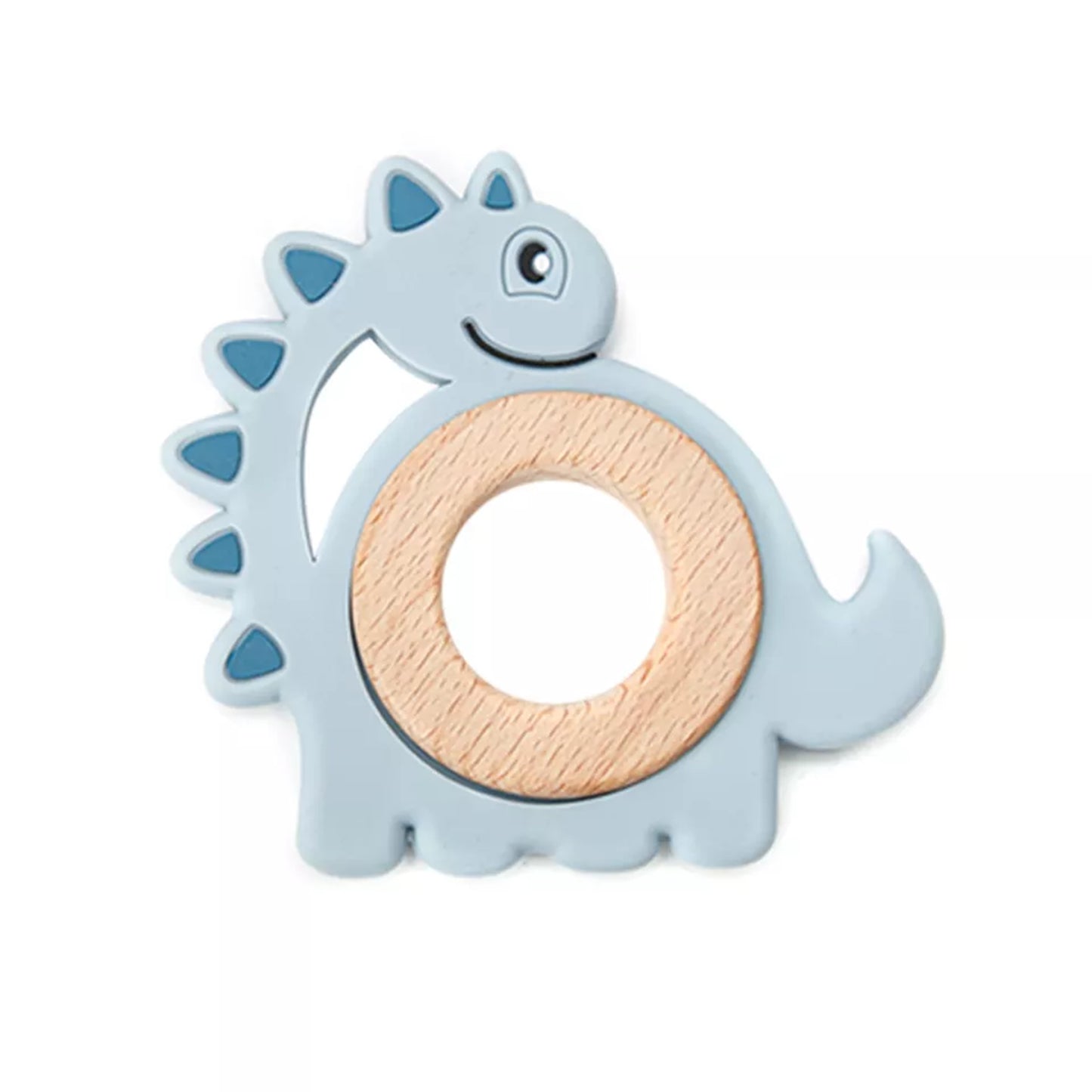 Dino Dinosaurier Beißring für Babys Beissring Greifring Geschenk Geburt Holzspielzeug Kauspielzeug