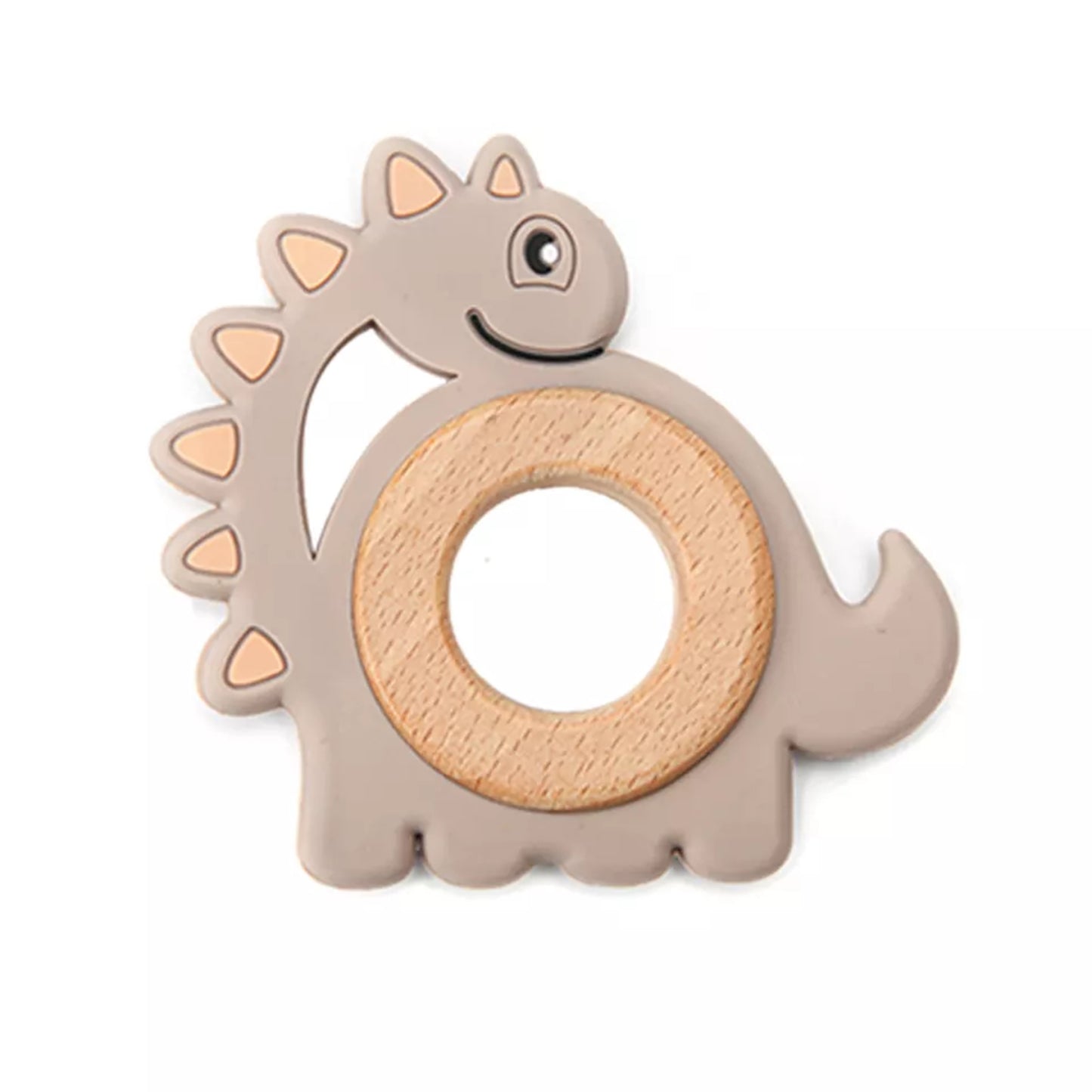Dino Dinosaurier Beißring für Babys Beissring Greifring Geschenk Geburt Holzspielzeug Kauspielzeug