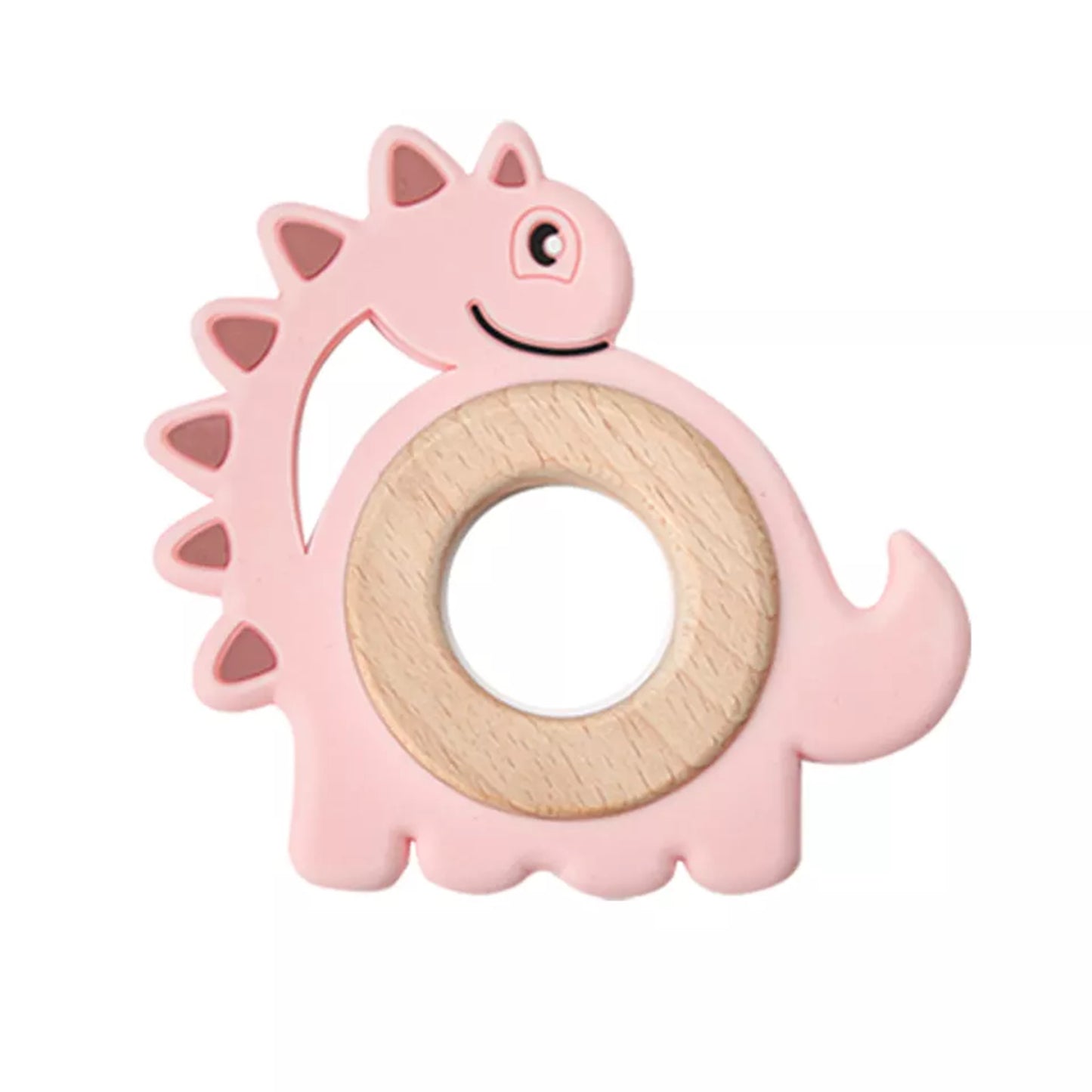 Dino Dinosaurier Beißring für Babys Beissring Greifring Geschenk Geburt Holzspielzeug Kauspielzeug