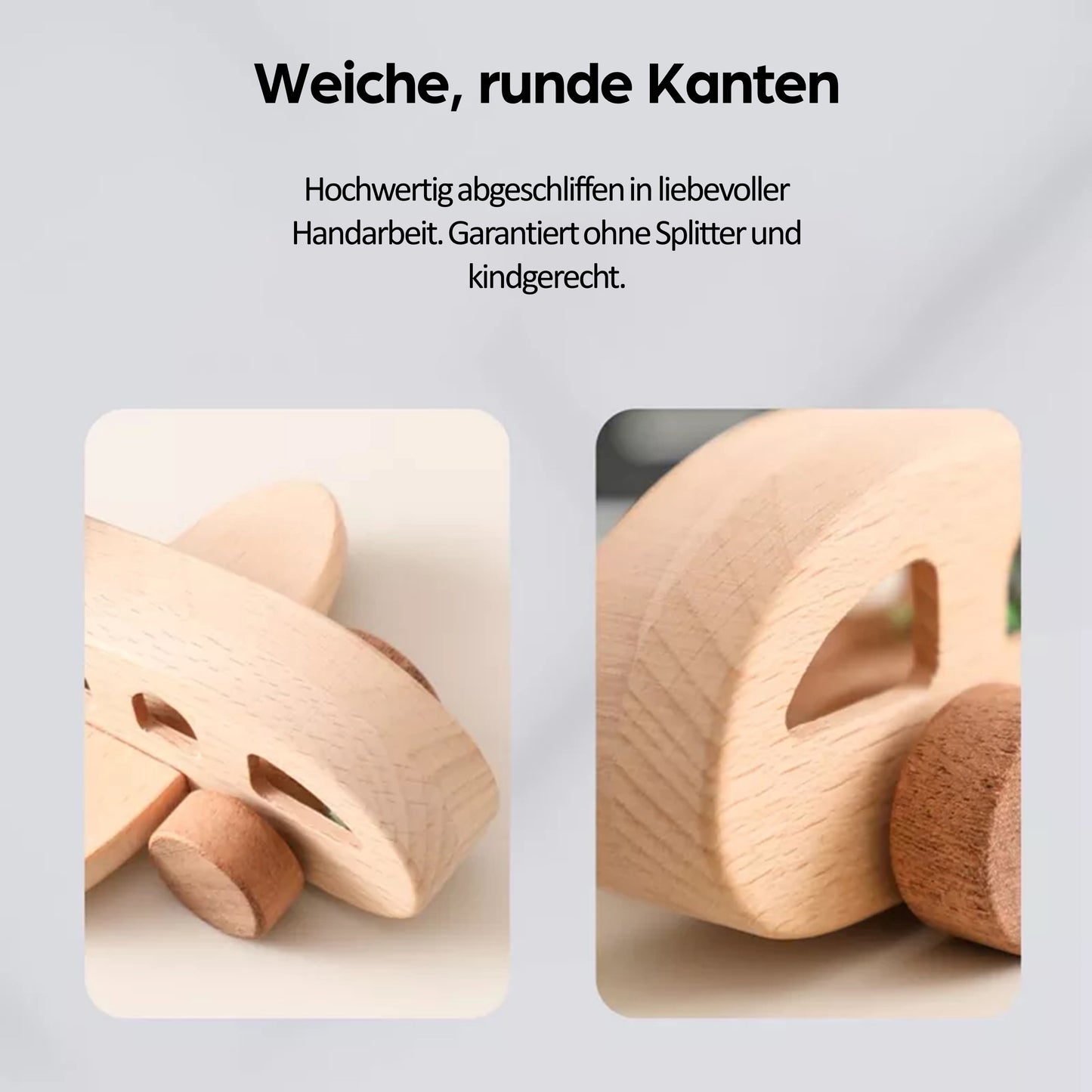 Holzspielzeug für Baby & Kinder ab 1 Jahr aus Natur-Holz mit Flugzeug-Motiv