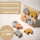Montessori Holzpuzzle für Baby & Kinder ab 1 Jahr aus Natur-Holz mit Tier-Motiven