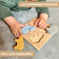 Montessori Holzpuzzle für Baby & Kinder ab 1 Jahr aus Natur-Holz mit Tier-Motiven