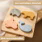 Montessori Holzpuzzle für Baby & Kinder ab 1 Jahr aus Natur-Holz mit Tier-Motiven