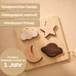 Montessori Holzpuzzle für Baby & Kinder ab 1 Jahr aus Natur-Holz mit Weltraum-Motiven